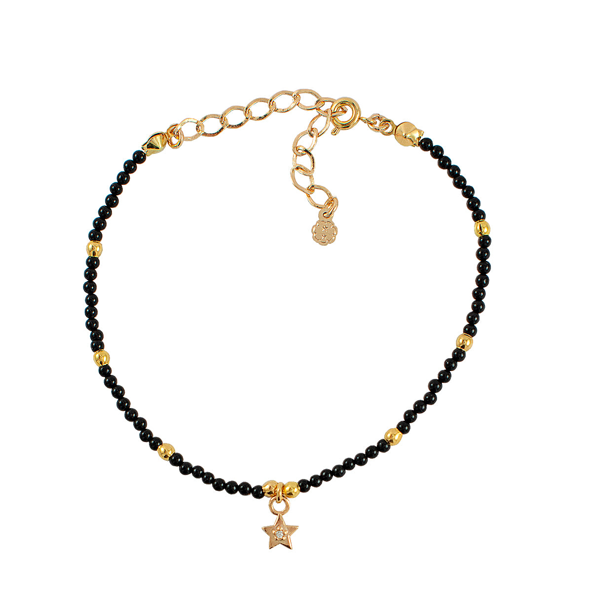 Pulseira Mini Onix Protetora Ouro